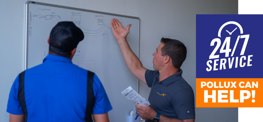 pollux air hvac specialists explaining ac diagrams
