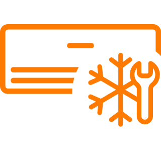 orange ac cooling icon
